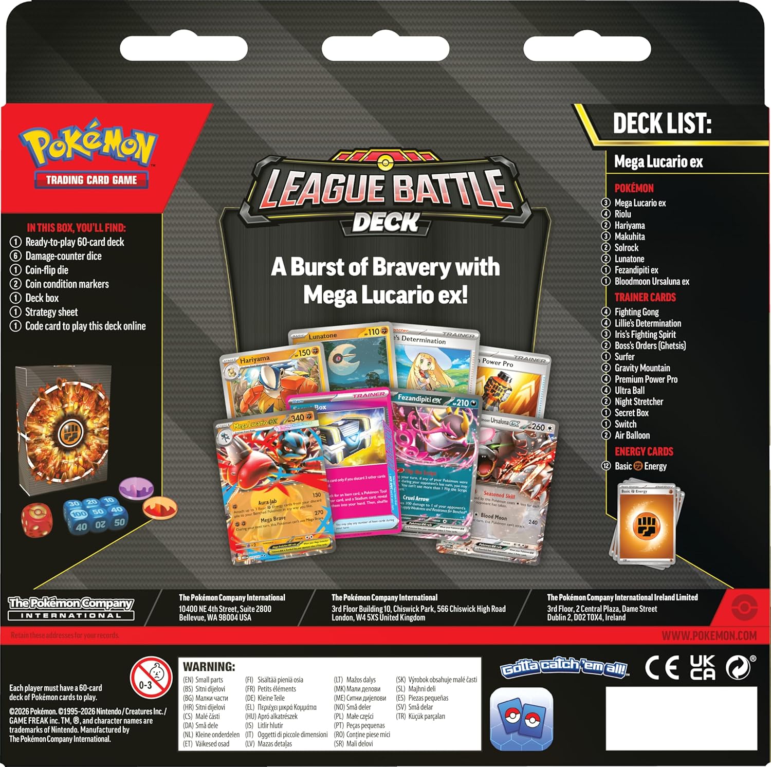 Pokémon TCG – League Battle Mega-Lucario Ex Español (Reserva)