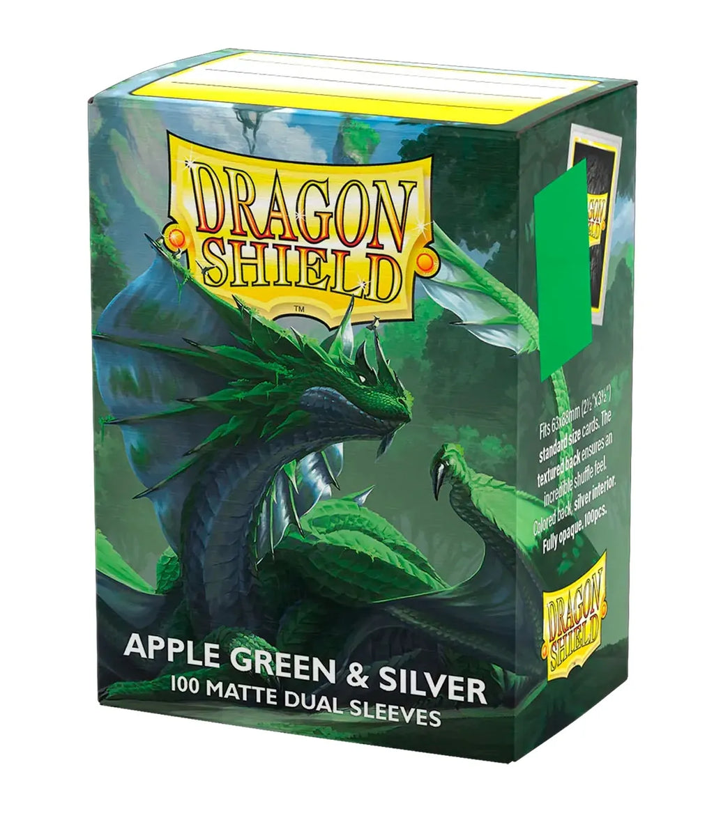 Dragon Shield Fundas Standard Dual Matte Apple Green & Silver (100)