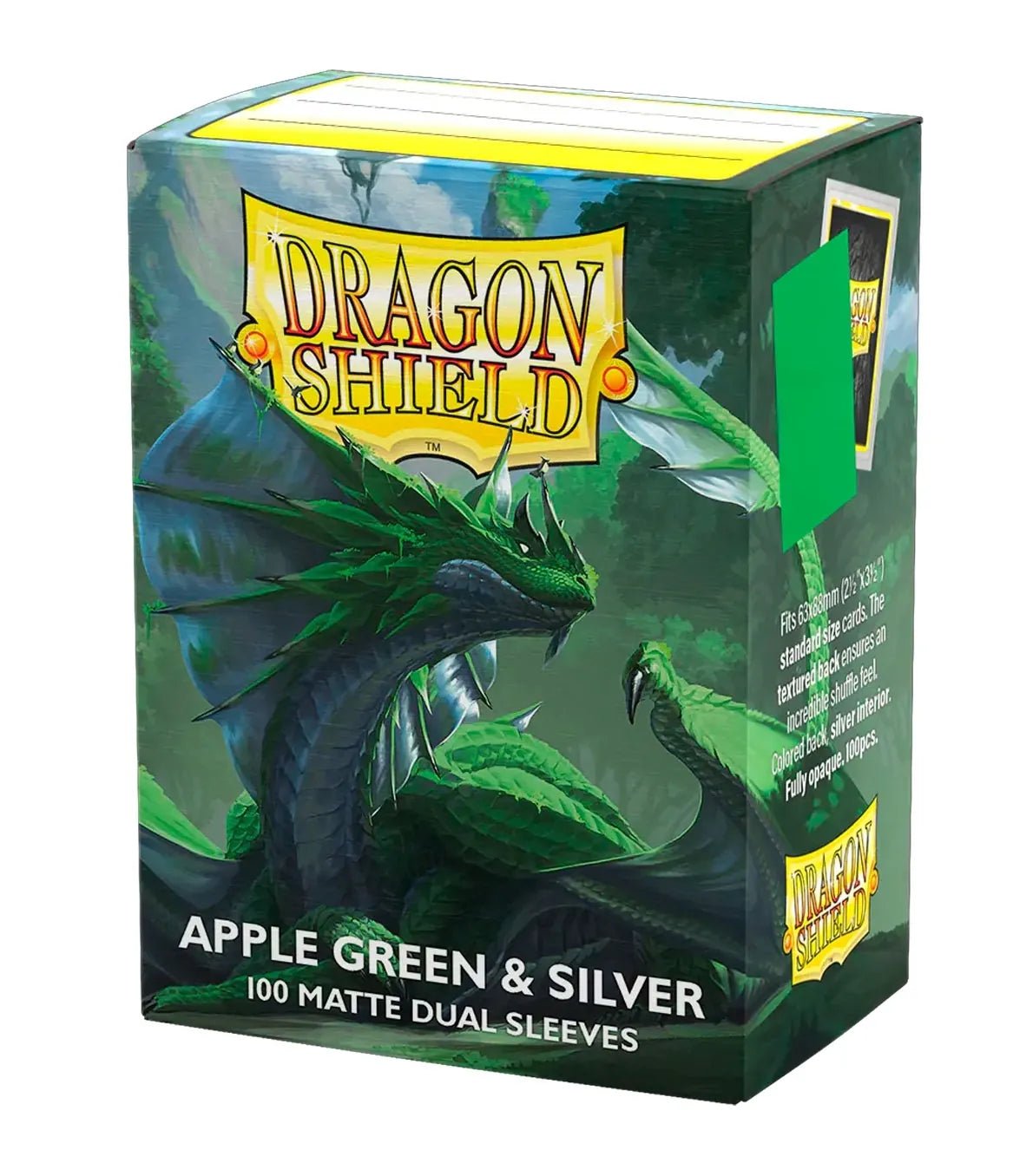 Dragon Shield Fundas Standard Dual Matte Apple Green & Silver (100)