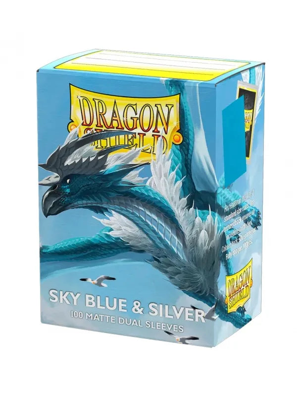 Dragon Shield Fundas Standard Dual Matte Sky Blue & Silver (100)